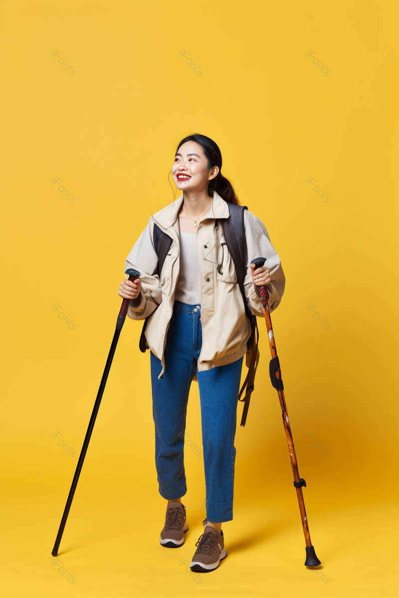 户外徒步看远方的活力女孩,高清,摄影图,摄影图片,图片大全,摄影图免费下载